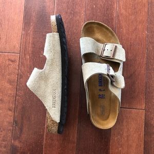 Birkenstock 2 strap sandal in suede leather